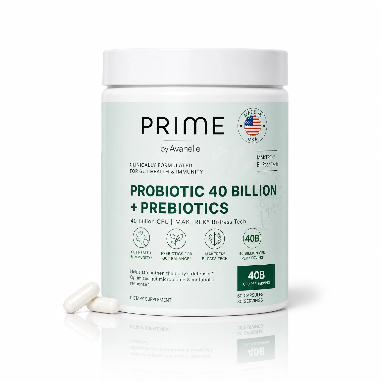 Probiotic 40 Billion with Prebiotics