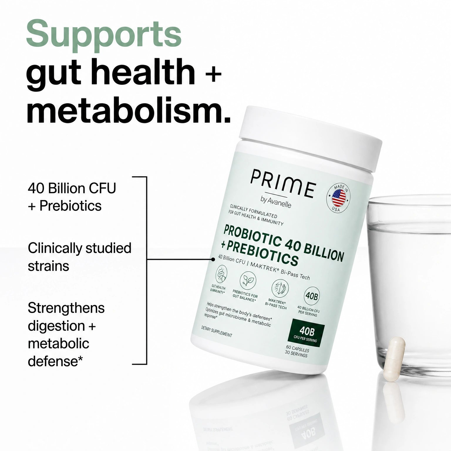 Probiotic 40 Billion with Prebiotics