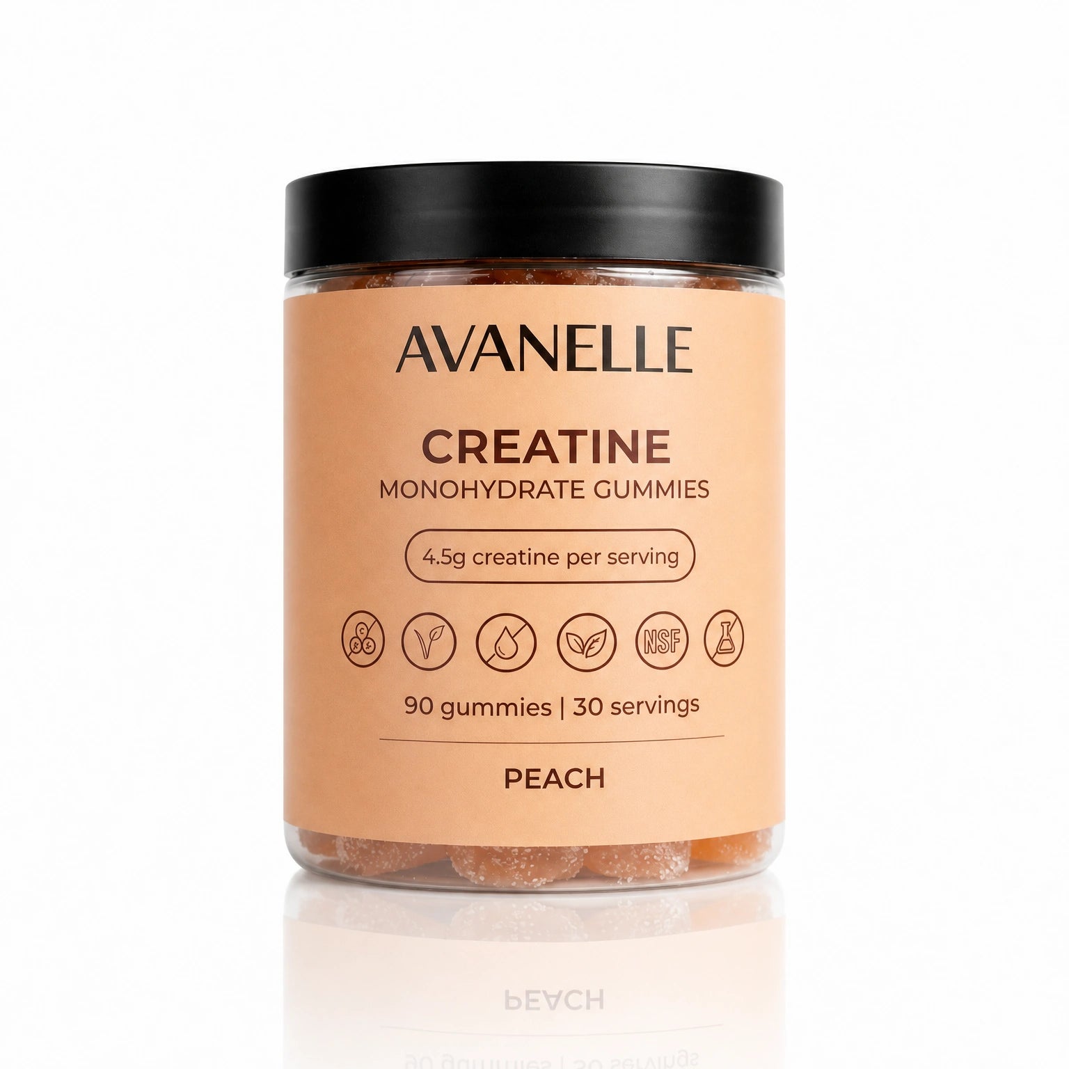 Peach Creatine Monohydrate Gummies