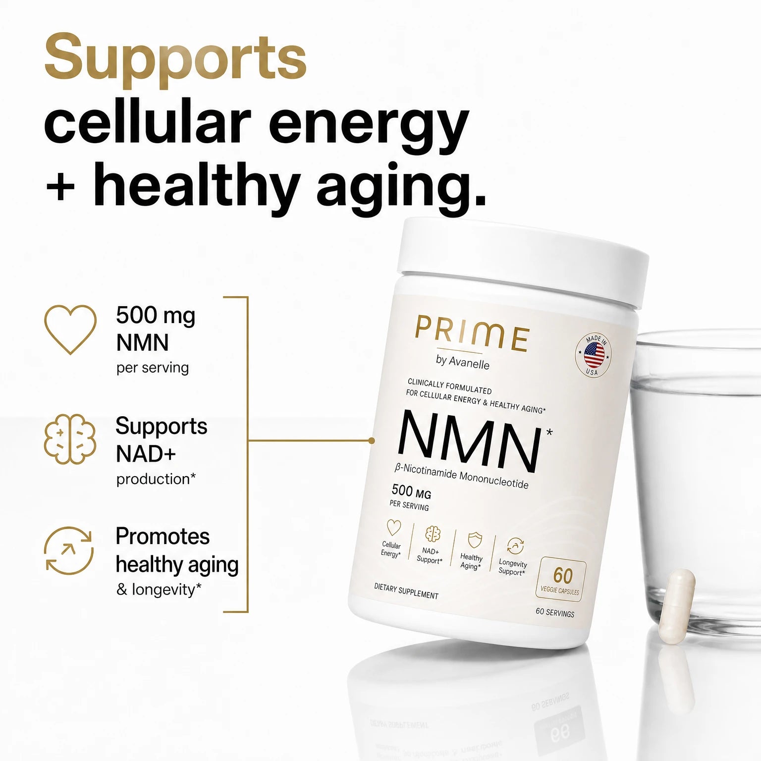 Cápsulas de NMN 500mg