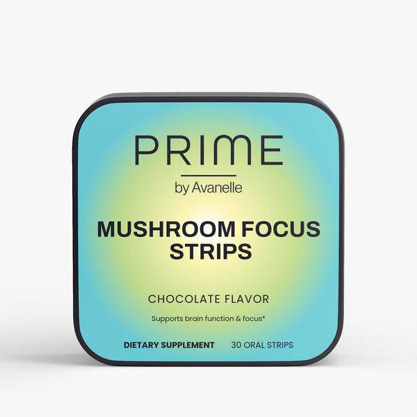 Box of Prime by Avanelle Mushroom Focus Strips with a gradient design.