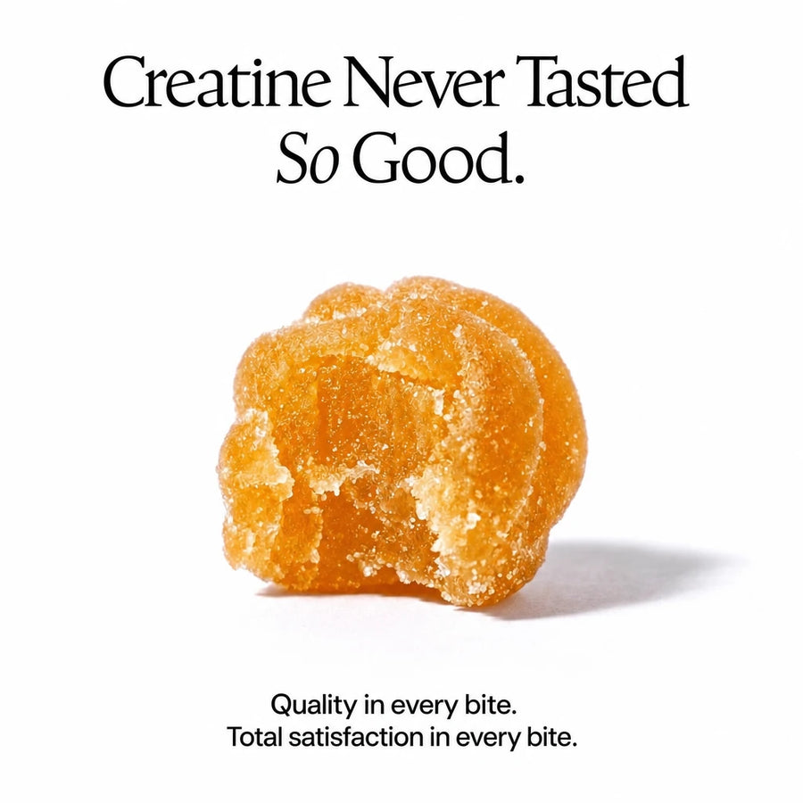 Creatine Never Tasted So Good - bitten orange creatine gummy