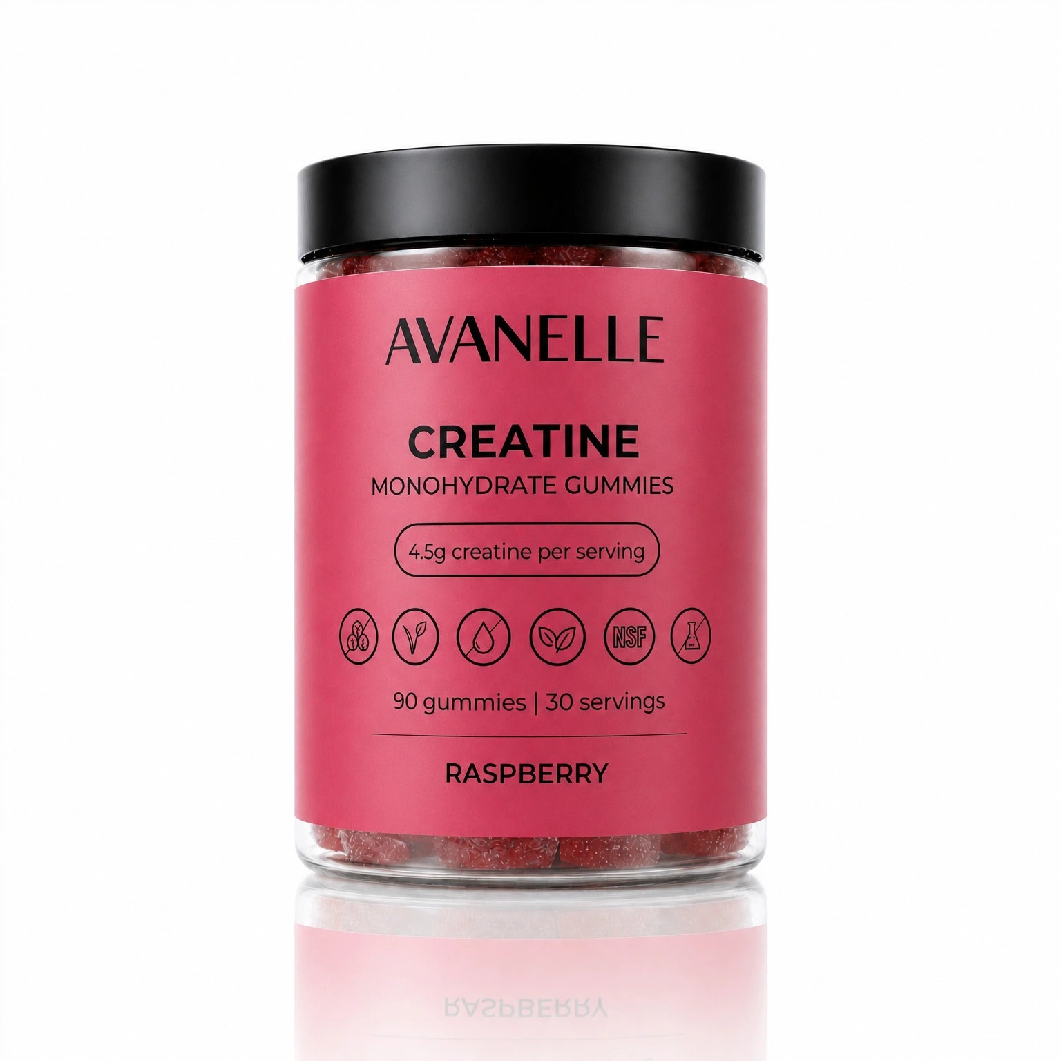Raspberry Creatine Monohydrate Gummies