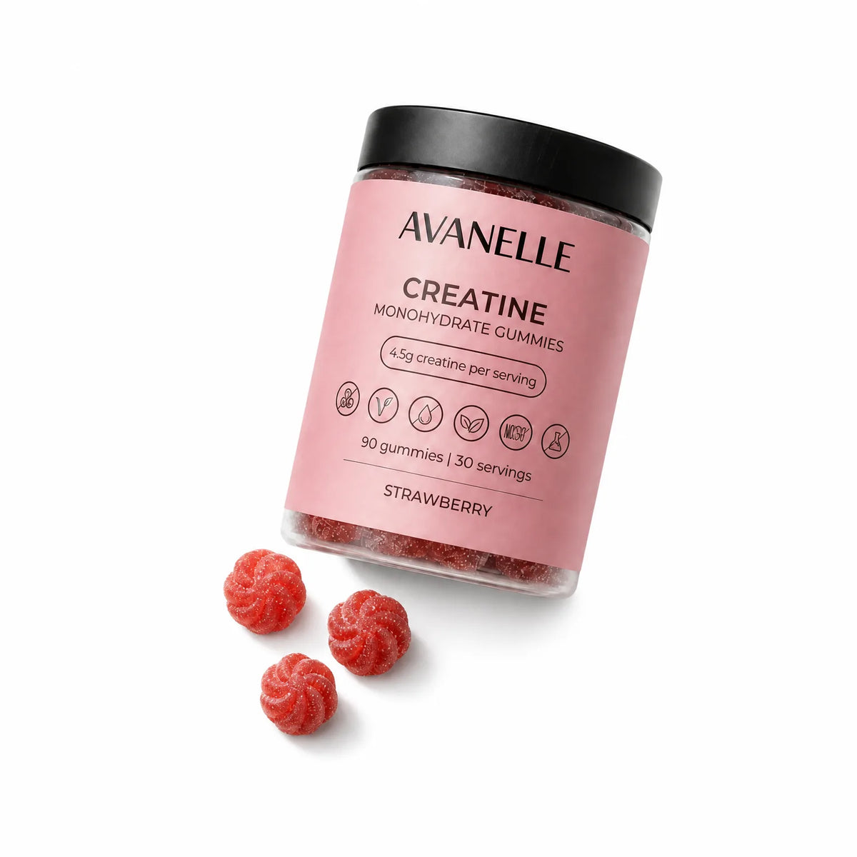 Aardbei Creatine Monohydraat Gummies