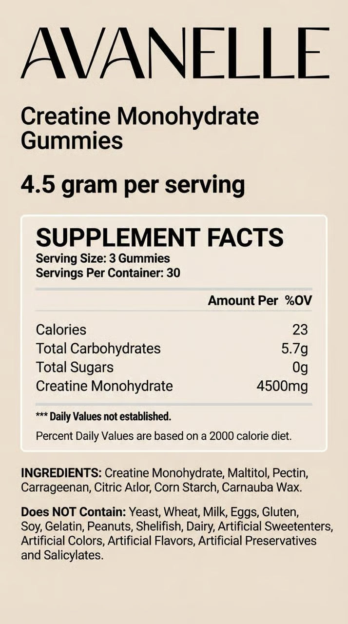 Nutrition label