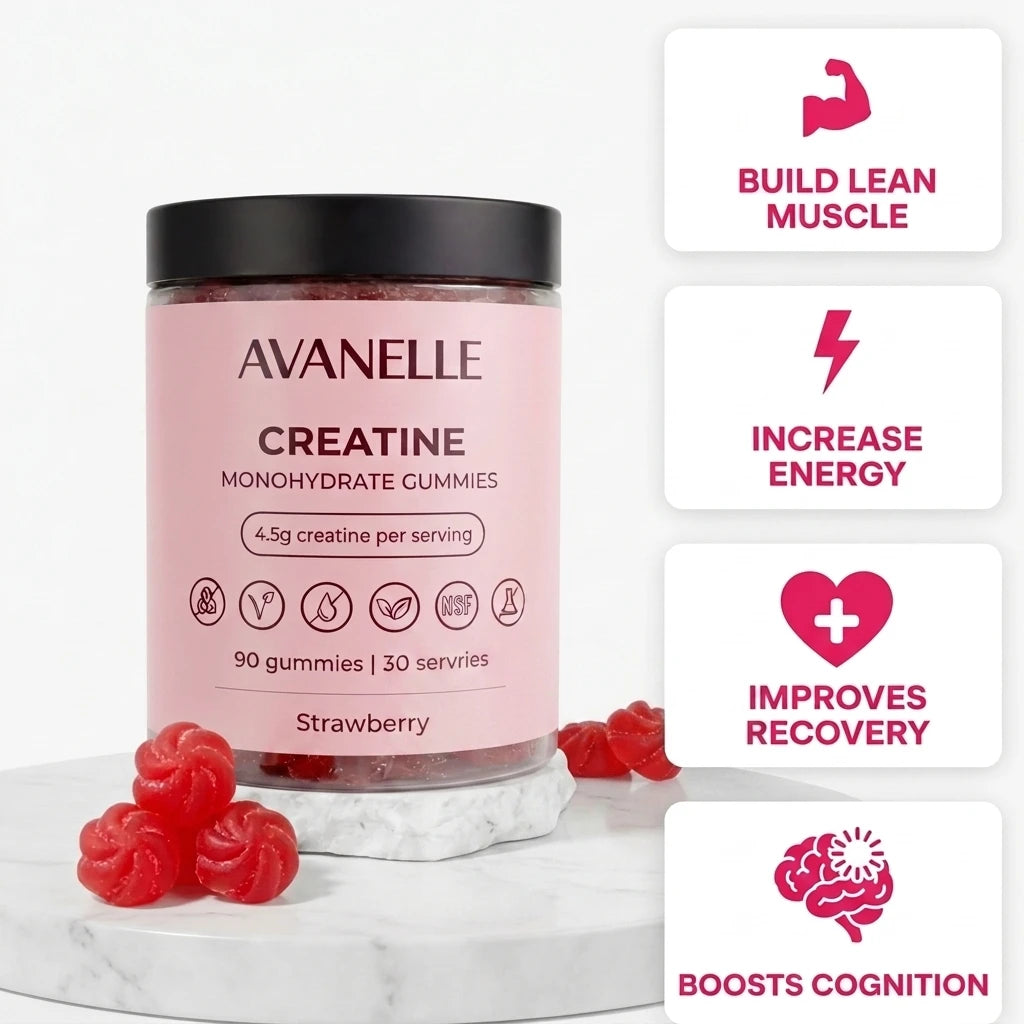 Avanelle strawberry creatine gummies